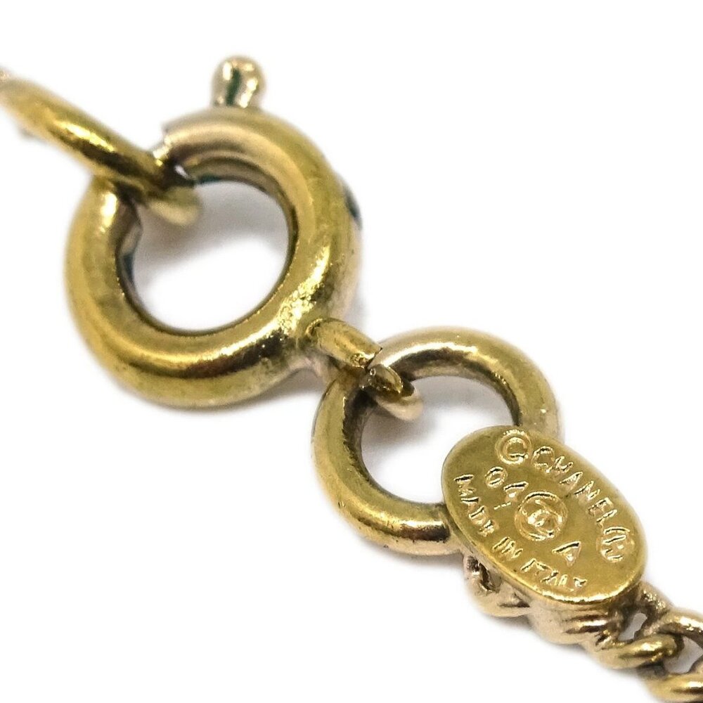 Chanel Gold Mini CC Pendant Necklace Rhinestone 04A 163492 - Picture 4 of 4